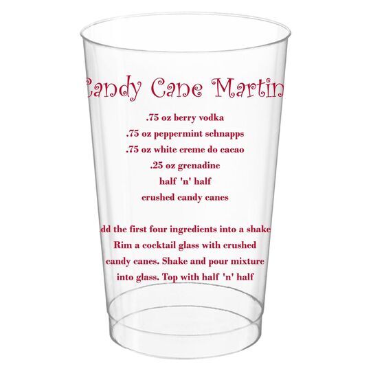 A Lot of Text Clear Plastic Cups