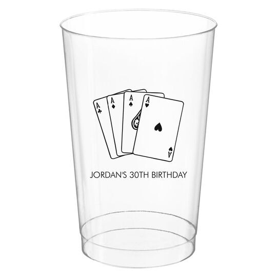 All Aces Clear Plastic Cups