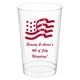 American Flag Clear Plastic Cups Image 1 of 2