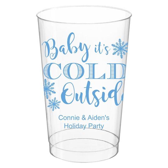 Baby It's Cold Outside Clear Plastic Cups