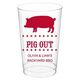 BBQ Pig Clear Plastic Cups Image 1 of 3