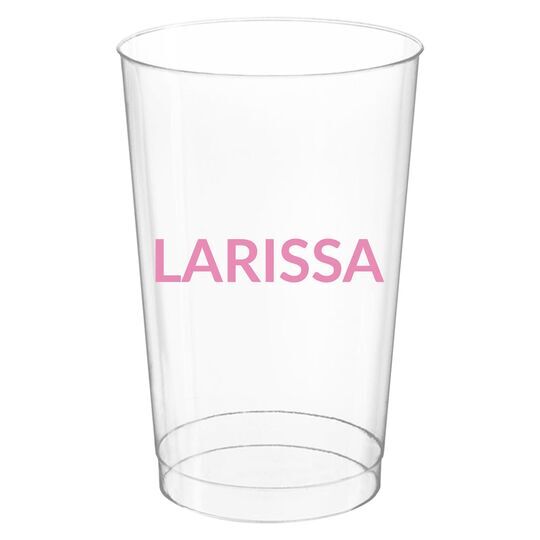 Big Bold Name Clear Plastic Cups