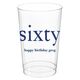 Big Number Sixty Clear Plastic Cups Image 1 of 2