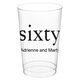 Big Number Sixty Clear Plastic Cups Image 2 of 2