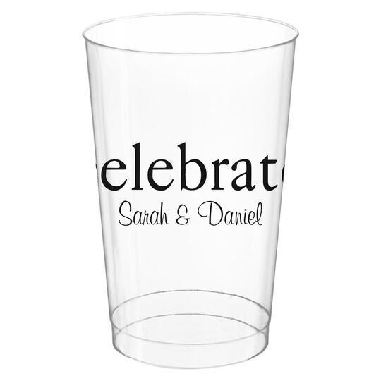Big Word Celebrate Clear Plastic Cups