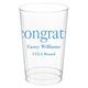 Big Word Congrats Clear Plastic Cups Image 1 of 3