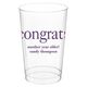 Big Word Congrats Clear Plastic Cups Image 3 of 3