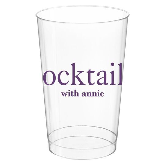 Big Word Cocktails Clear Plastic Cups