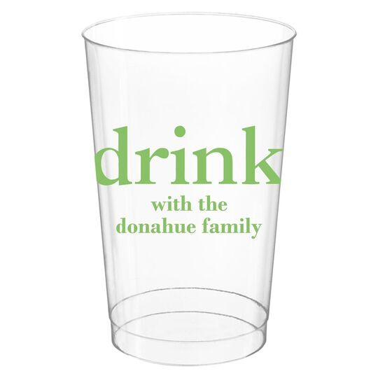 Big Word Drink Clear Plastic Cups