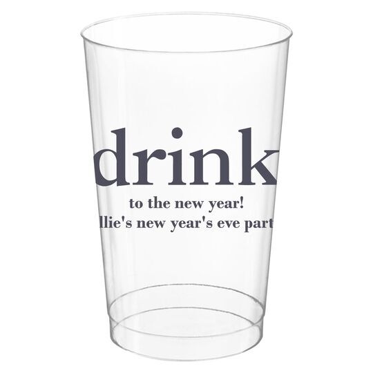 Big Word Drink Clear Plastic Cups