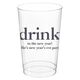 Big Word Drink Clear Plastic Cups Image 3 of 4
