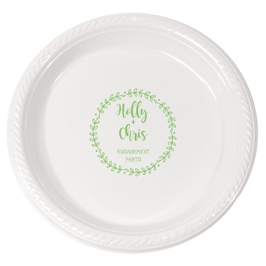 Sweet Wreath Plastic Plates
