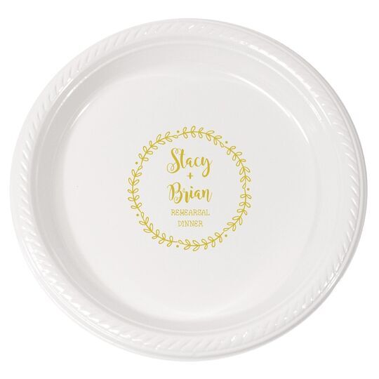 Sweet Wreath Plastic Plates