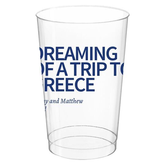 Vacation Dreams Clear Plastic Cups