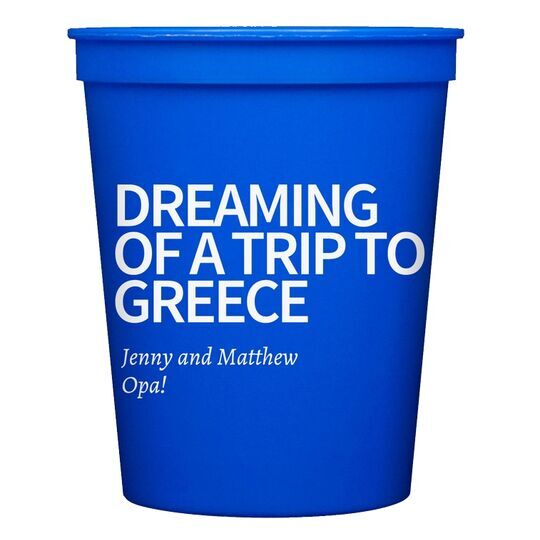 Vacation Dreams Stadium Cups