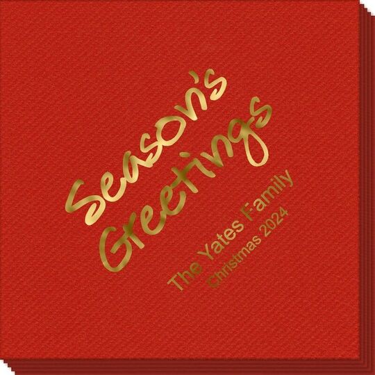 Studio Season's Greetings Linen Like Napkins