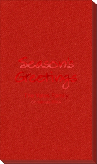 Studio Season's Greetings Linen Like Guest Towels