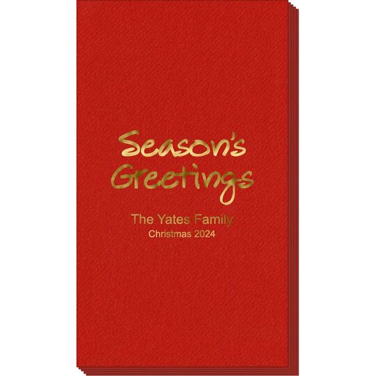 Studio Season's Greetings Linen Like Guest Towels