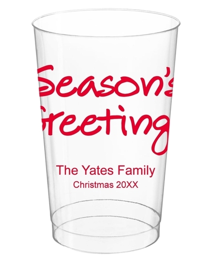 Studio Season's Greetings Clear Plastic Cups