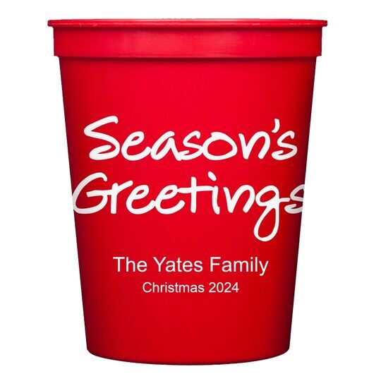 Studio Season's Greetings Stadium Cups