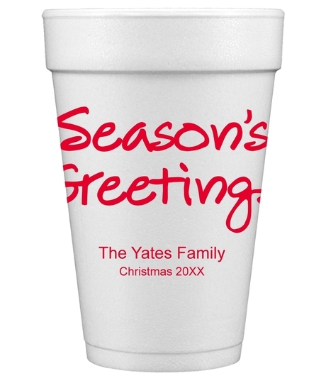 Studio Season's Greetings Styrofoam Cups