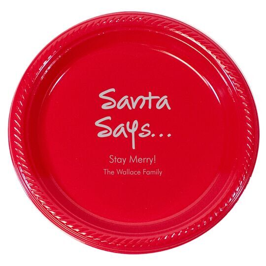 Studio Santa Says Plastic Plates