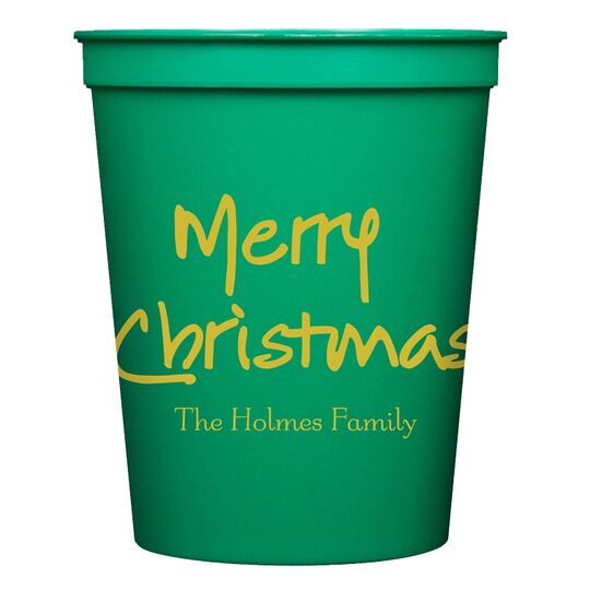 Studio Merry Christmas Stadium Cups