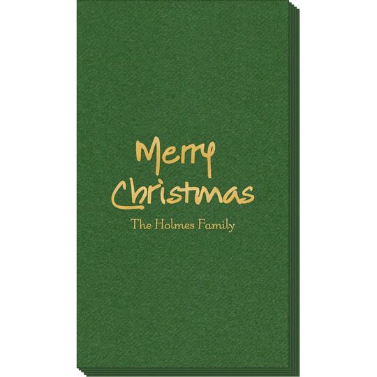 Studio Merry Christmas Linen Like Guest Towels