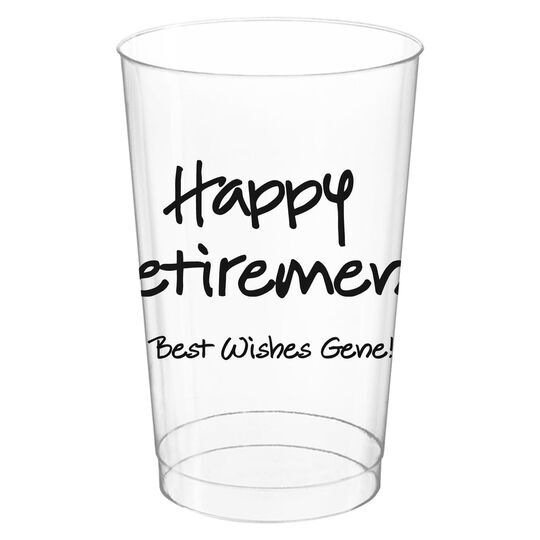 Studio Happy Retirement Clear Plastic Cups