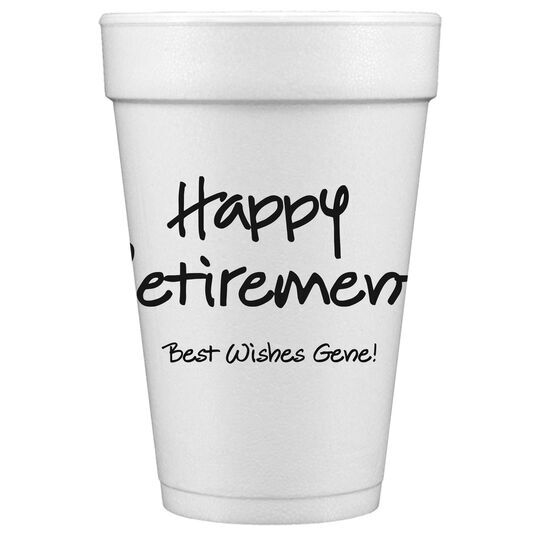 Studio Happy Retirement Styrofoam Cups