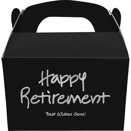 Studio Happy Retirement Gable Favor Boxes