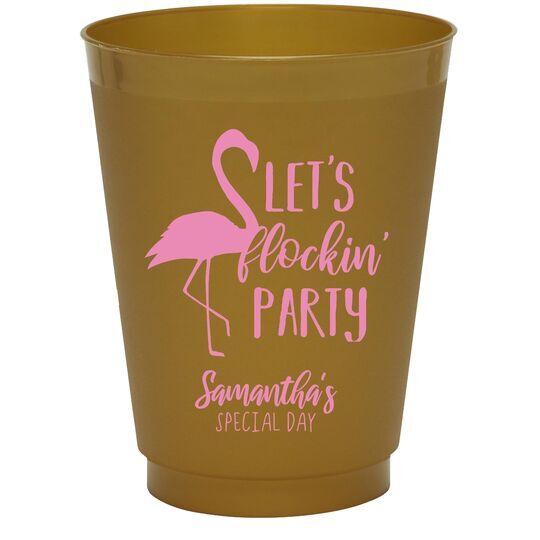 Let's Flockin' Party Colored Shatterproof Cups