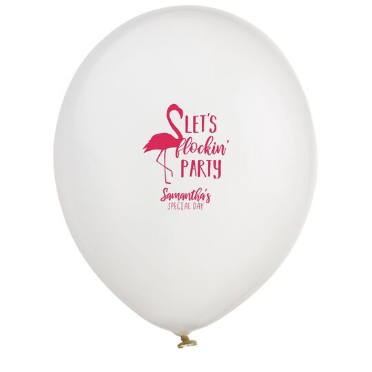 Let's Flockin' Party Latex Balloons