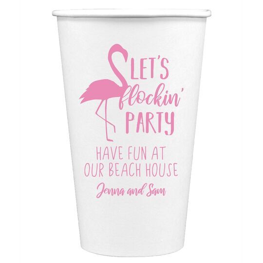 Let's Flockin' Party Paper Coffee Cups