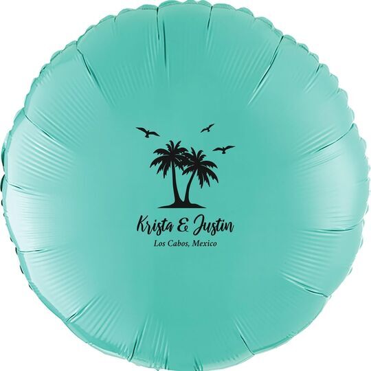 Palm Tree Island Mylar Balloons