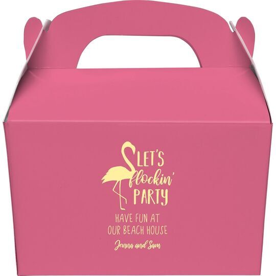 Let's Flockin' Party Gable Favor Boxes