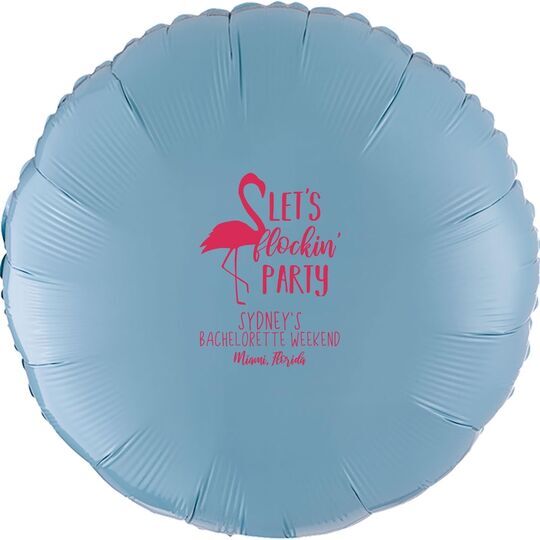 Let's Flockin' Party Mylar Balloons