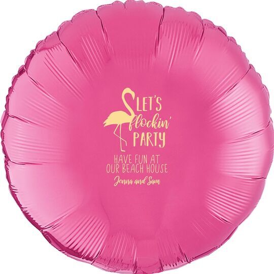 Let's Flockin' Party Mylar Balloons