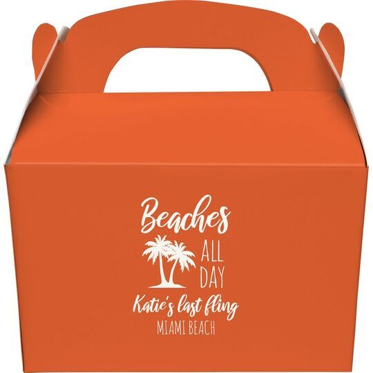 Beaches All Day Gable Favor Boxes