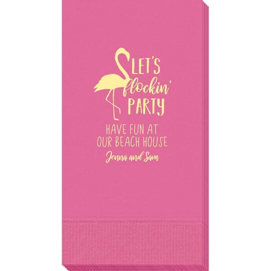 Let's Flockin' Party Guest Towels