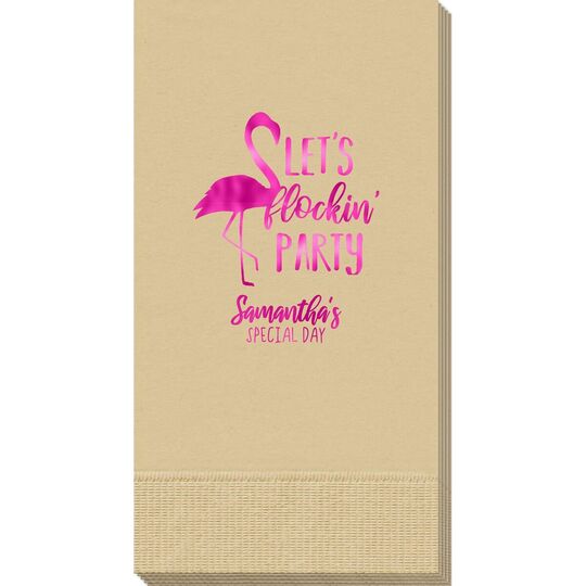 Let's Flockin' Party Guest Towels