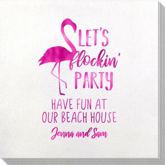 Let's Flockin' Party Bamboo Luxe Napkins