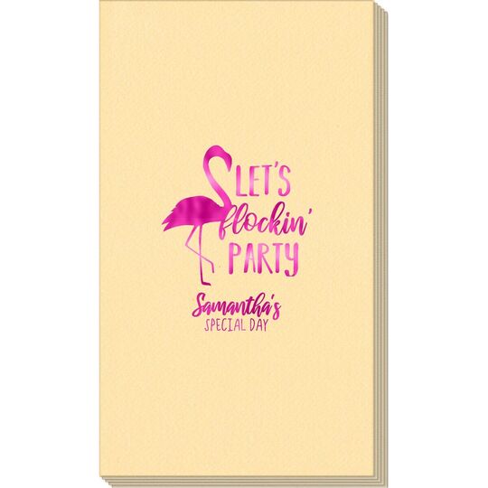 Let's Flockin' Party Linen Like Guest Towels