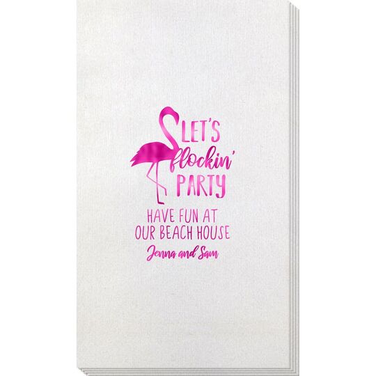 Let's Flockin' Party Bamboo Luxe Guest Towels