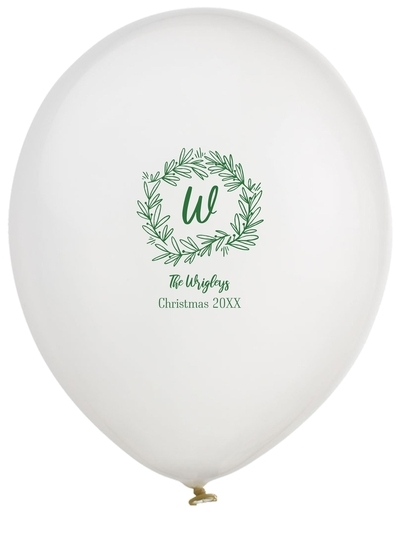 Initial Wreath Latex Balloons