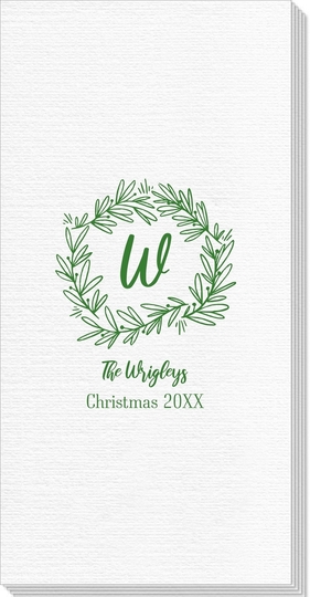 Initial Wreath Deville Guest Towels