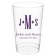 Condensed Monogram with Text Clear Plastic Cups Image 1 of 2