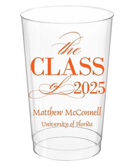 Classic Class of Graduation Clear Plastic Cups