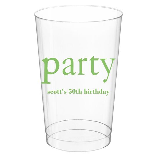 Big Word Party Clear Plastic Cups