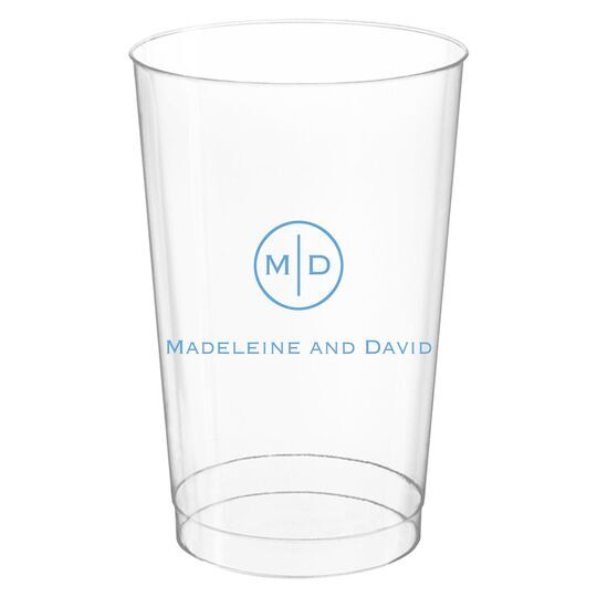 Circle Initials Clear Plastic Cups